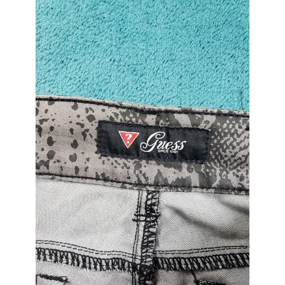 Guess Jeans Sz 27 Womens Gray Python Stretch Pants Mid Rise Skinny Ladies NWT - Picture 4 of 14